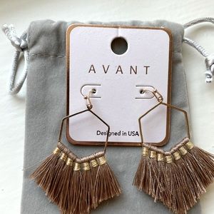 Fringe gold earrings